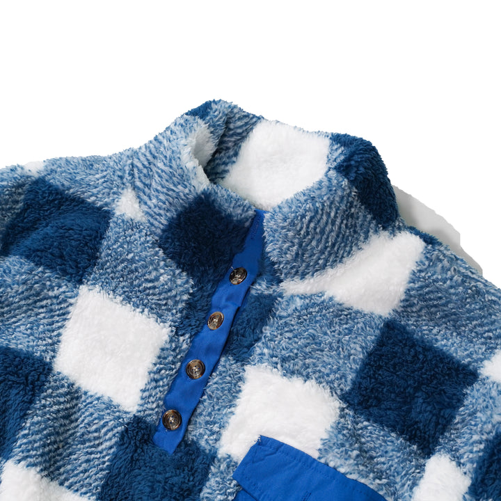 Plaid Winter Casual Flannel Men's Pullover Jacket