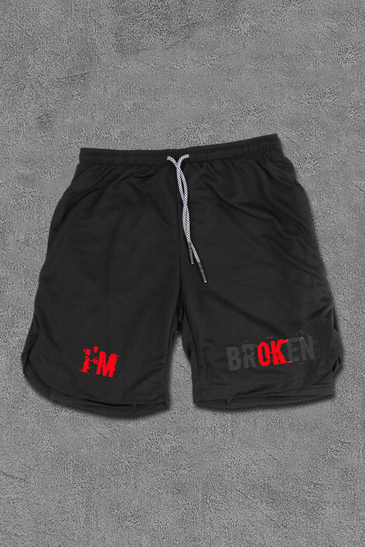 I'm Broken Print Men's Shorts