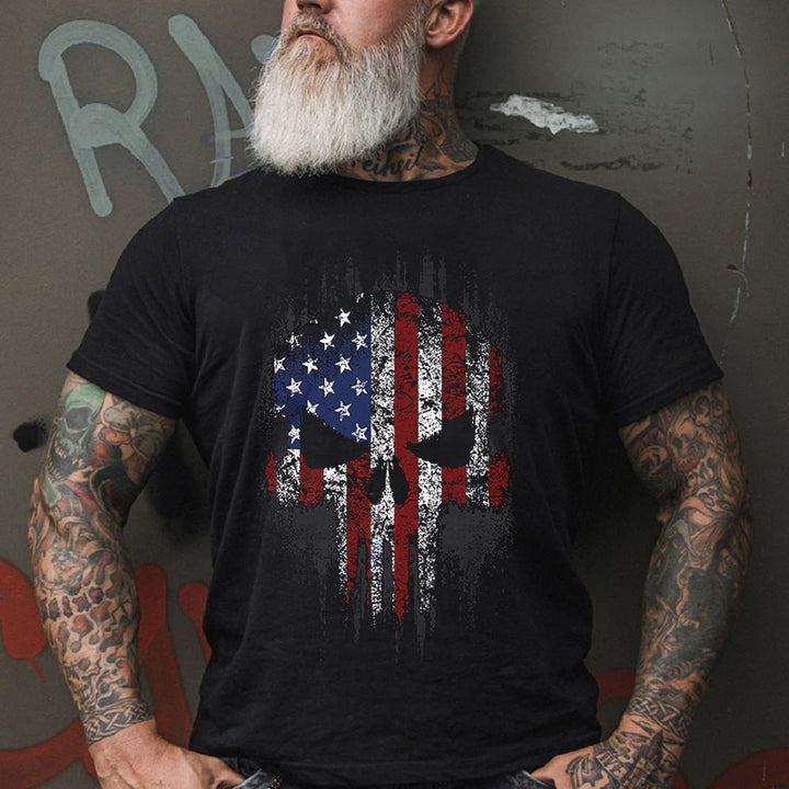 Flag skull Printed Men's T-shirt