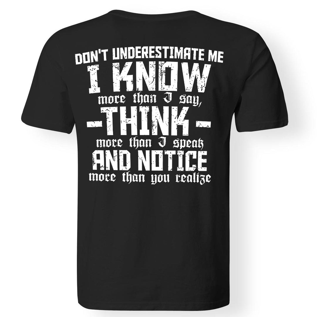 Don't Underestimate Me I Know Printed Men's T-shirt