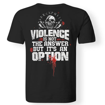 Vikings Violence Is Not The Answer Printed Men's T-shirt