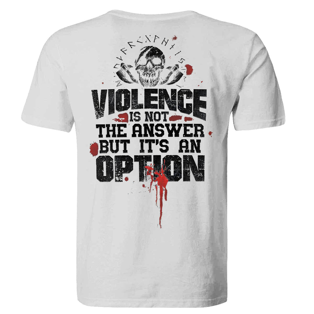 Vikings Violence Is Not The Answer Printed Men's T-shirt