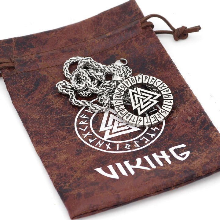 Viking Vintage Odin Triangle Rune Necklace