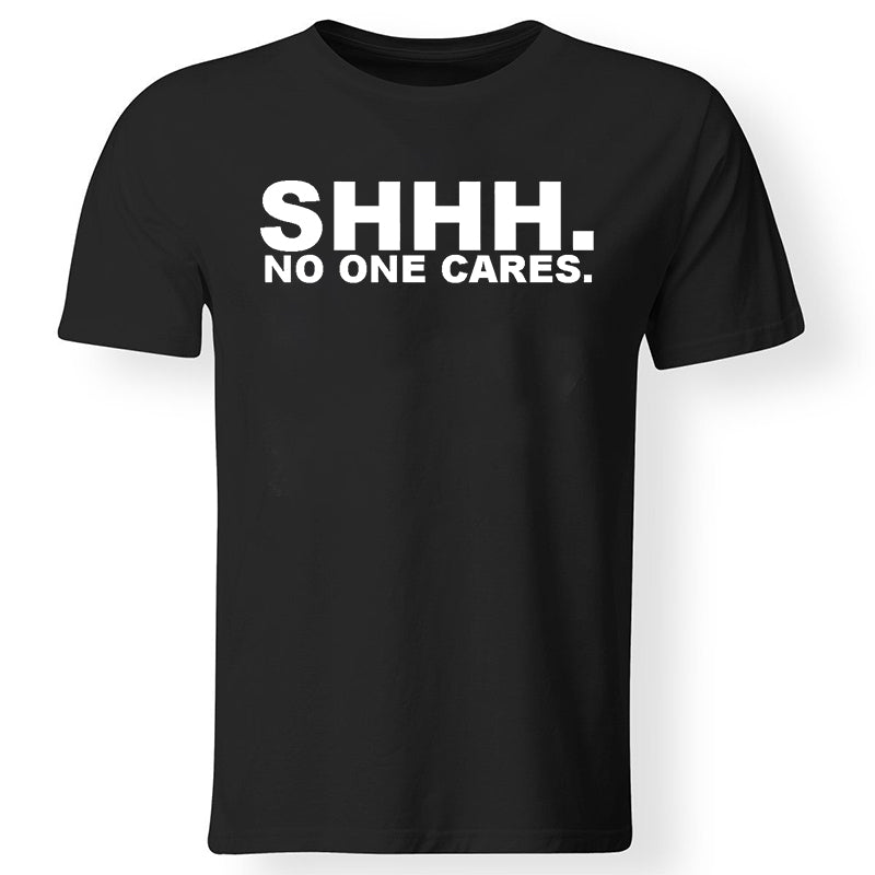 No One Cares Printed Fashionable Men's T-shirt