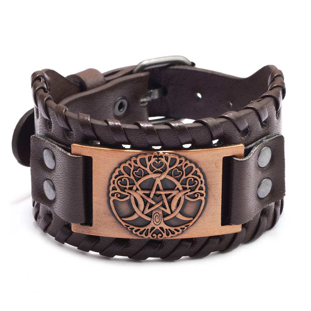 Fashion Trend Jewelry Star Moon Life Bark Mens Bracelet