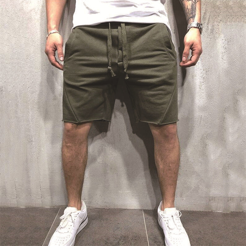 Solid Color Pockets Design Jogging Fitness Shorts For Men