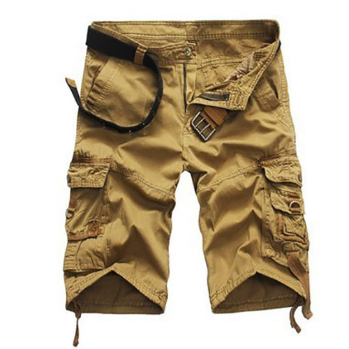 Summer Men's Midium Length Camouflage Shorts Without Belt