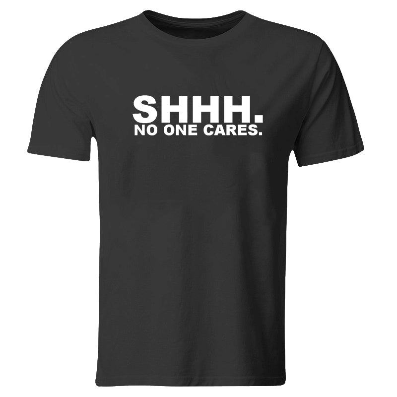 No One Cares Printed Fashionable Men's T-shirt