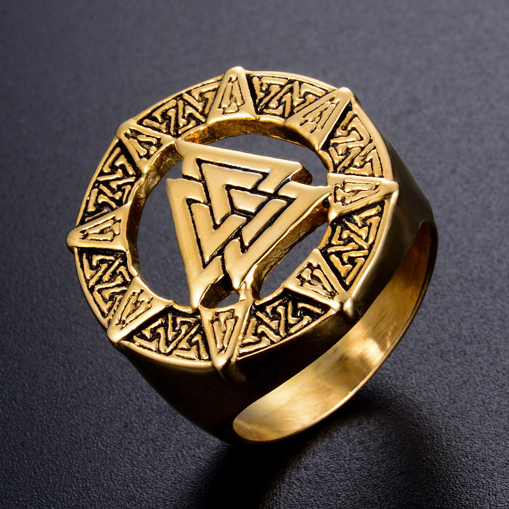 Odin Symbol Men's Casual All-match Ring