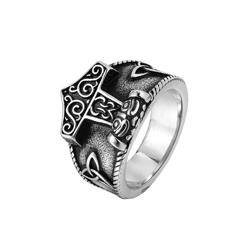 Viking Men's Vintage Titanium Steel Personality Ring