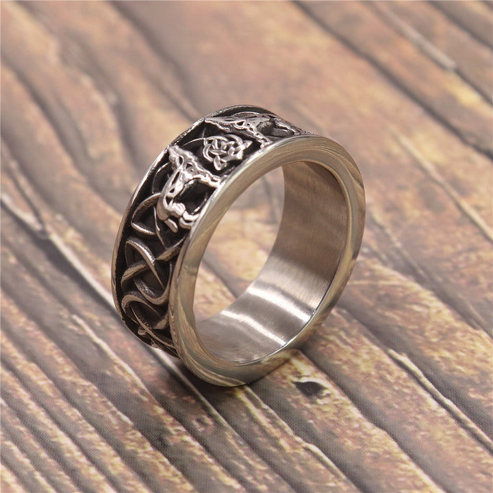 Vintage Personality Viking Wolf Men's Ring