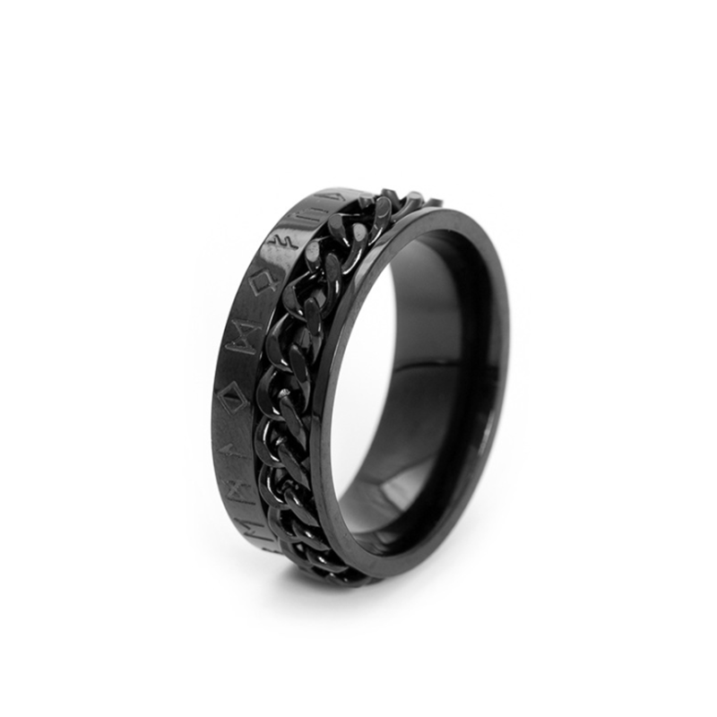 Creative Text Chain Shape Fashion Ring