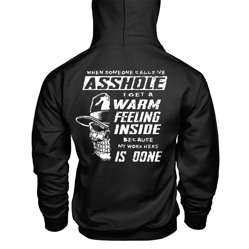 When Someone Calls Me Asshole Printed Men's Hoodie