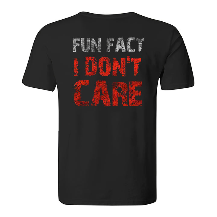 Fun Fact I Don't Care Printed Men's T-Shirt