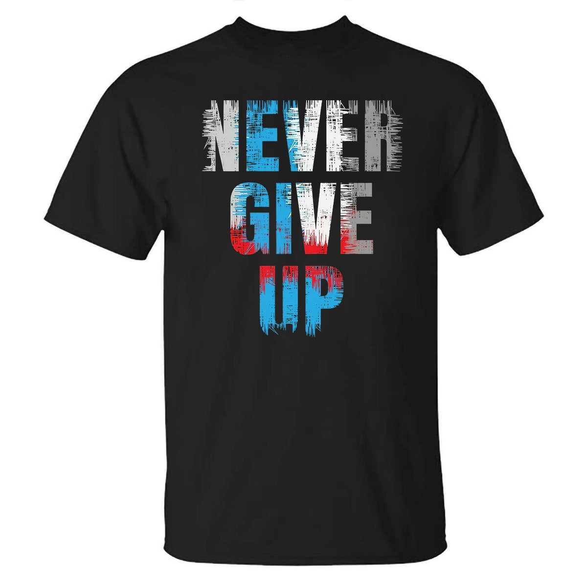 Never Give Up Printed T-shirt