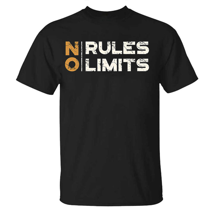 No Rules No Limits Printed T-shirt