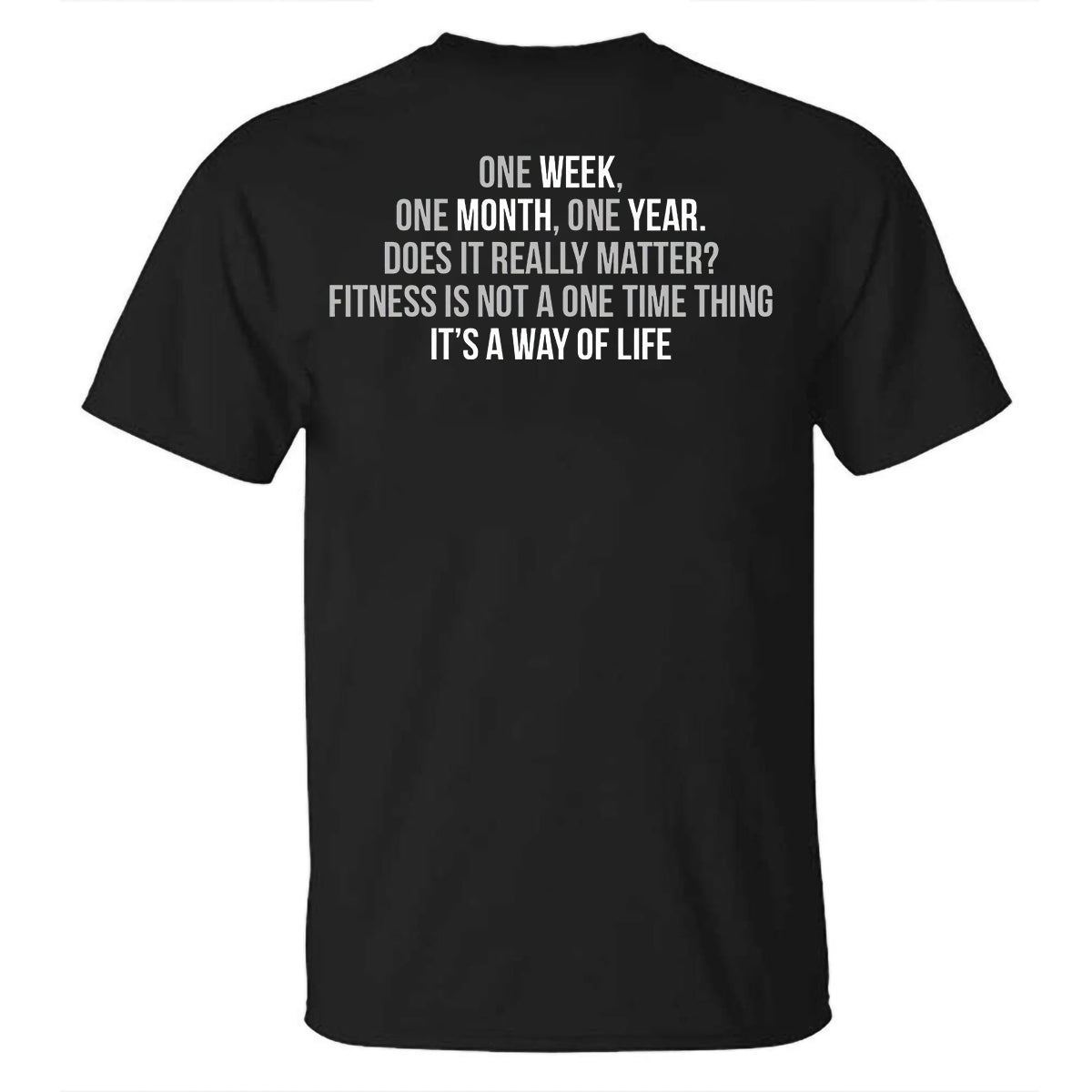 Fitness Is Not A One Time Thing It's A Way Of Life Printed T-shirt