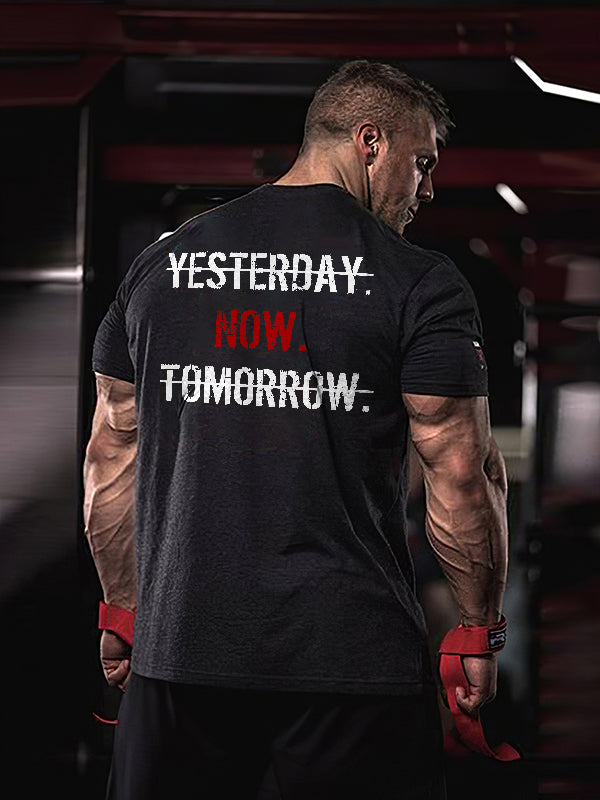 Yesterday Now Tomorrow Printed Casual T-shirt