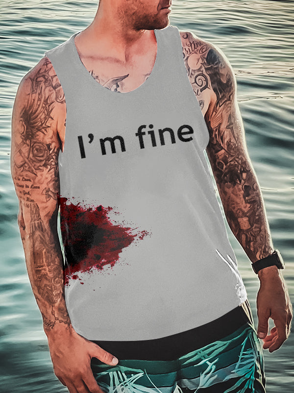 I'm Fine Printed Vest