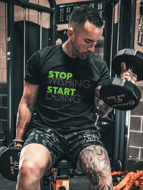 Stop Wishing Start Doing Printed T-shirt