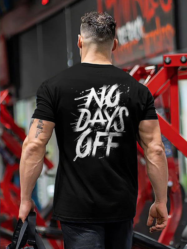 No Days Off Printed Men's T-shirt