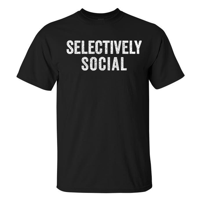 Selectively Social Printed Men's T-shirt