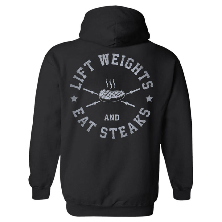 Lift Weights And Eat Steaks Printed Men's Hoodie