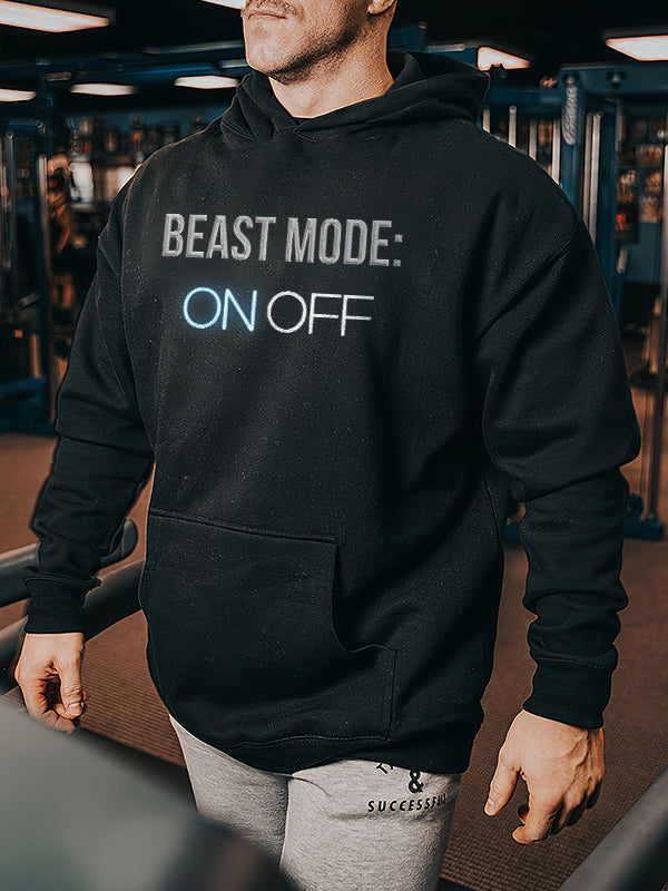 Beast Moode: On Off Printed Men's Hoodie