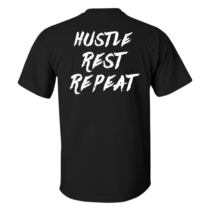 Hustle Rest Repeat Printed Men's T-shirt