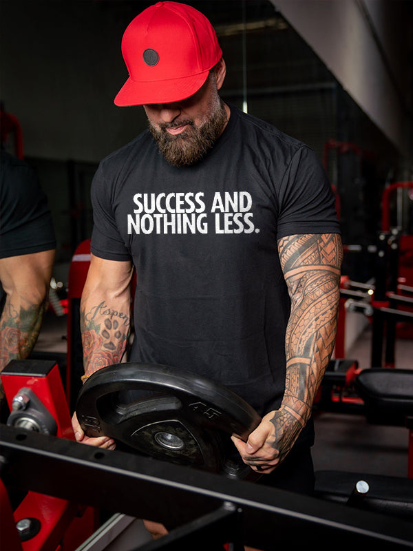 Success And Nothing Less Printed Men's T-shirt