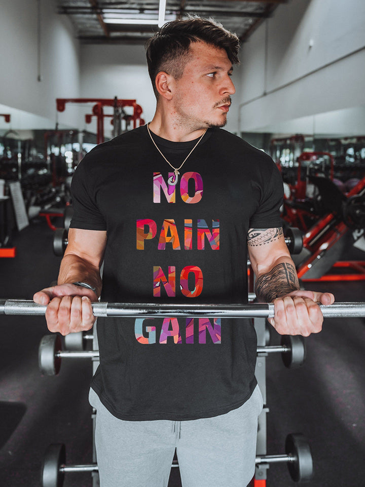 No Pain No Gain Printed Men's T-shirt