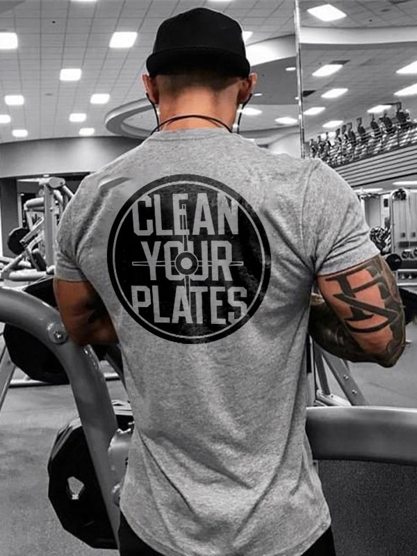 Clean Your Plates Printed Men's T-shirt