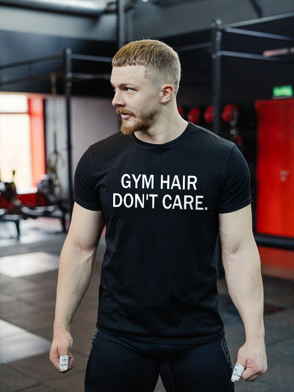 Gym Hair Don't Care Printed Men's T-shirt