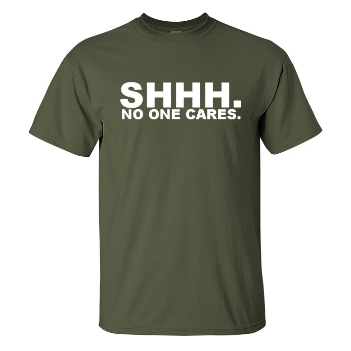 No One Cares Printed Fashionable Men's T-shirt