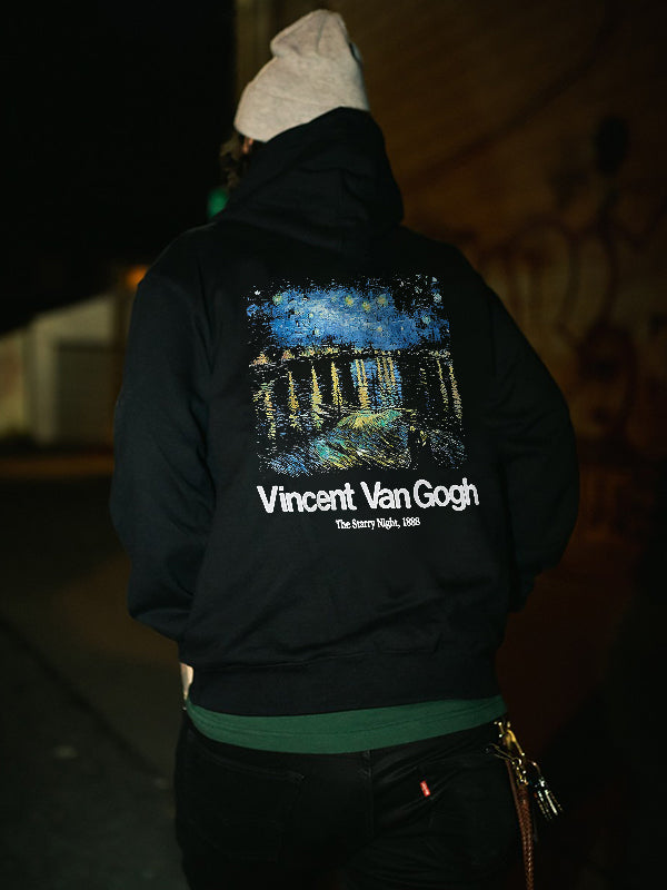 Vincent Van Gogh The Starry Night Printed Men's Hoodie