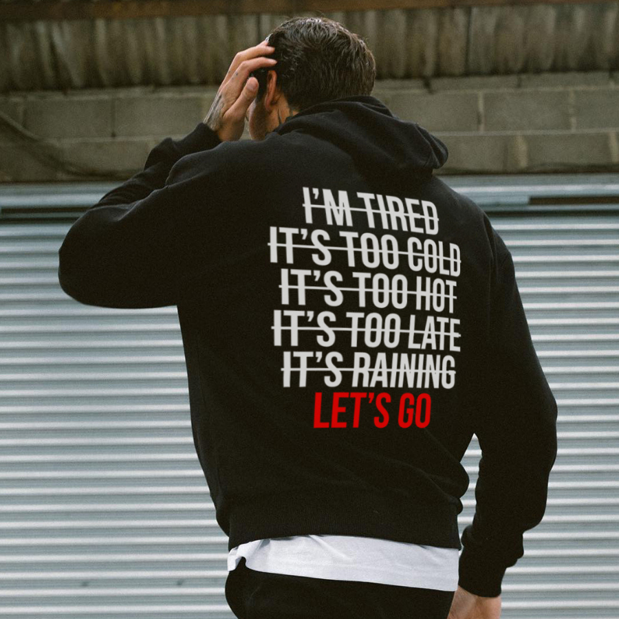 Let's Go Printed Casual Hoodie